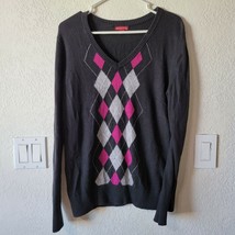 Merona Womens Arglye Sweater Size Large - £3.95 GBP