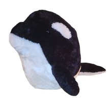 Kamogawa Japan Sea World Plush Killer Whale Shamu Stuffed Animal Large Round 15&quot; - £19.94 GBP