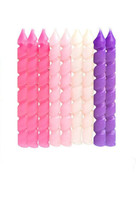 Pink White Purple Spiral 10 Ct 3 in Birthday Candles - $3.26