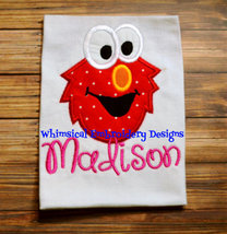 Elmo Applique Machine Embroidery Design - $4.00