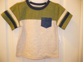 Wonder Nation Boys Short Sleeve Shirt Size 2T Blue Tan Green NEW - $199.26 MXN