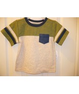 Wonder Nation Boys Short Sleeve Shirt Size 2T Blue Tan Green NEW - $14.69 CAD