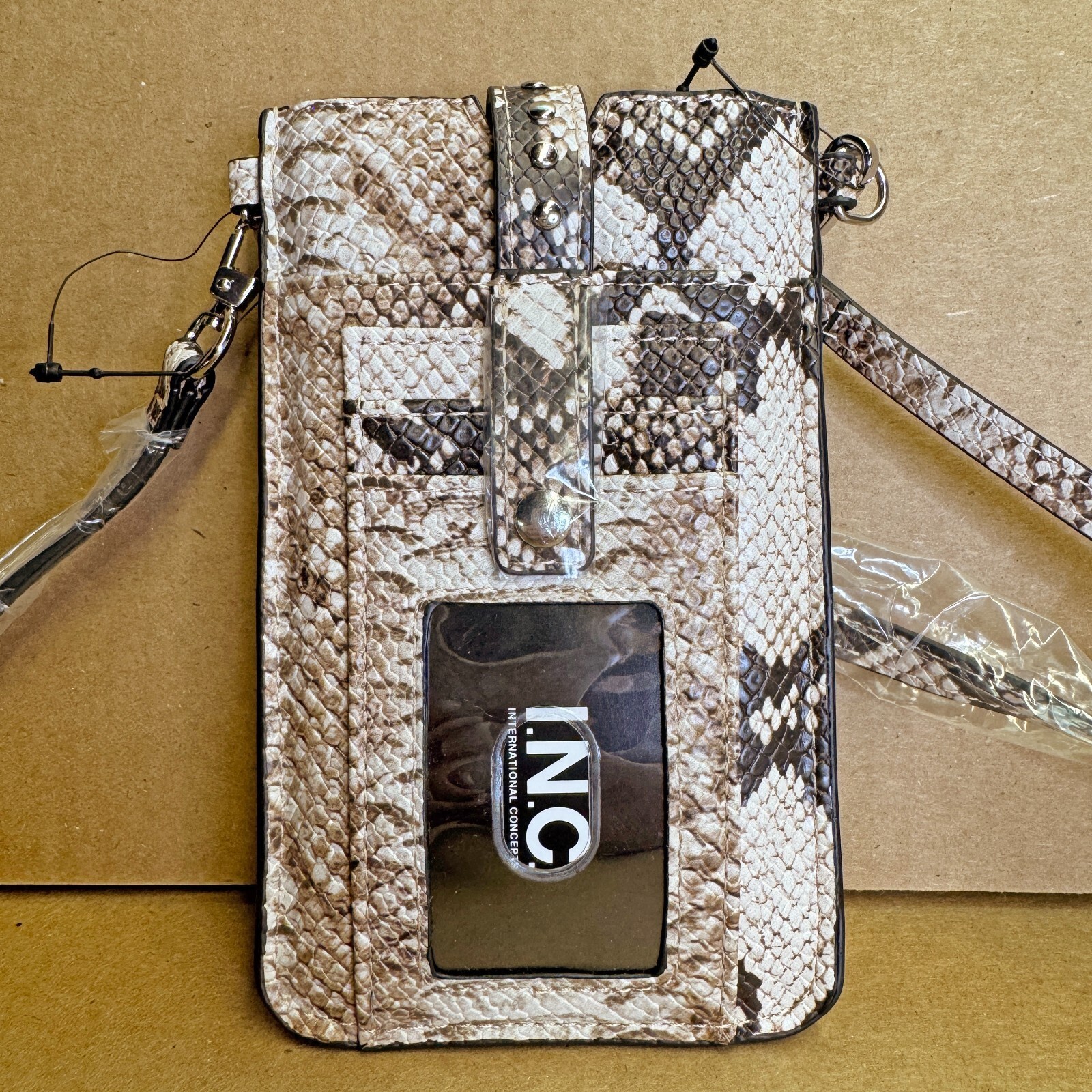 I.N.C International Concepts Ashlii Phone Wristlet Crossbody – Sleek Snake Item image 4