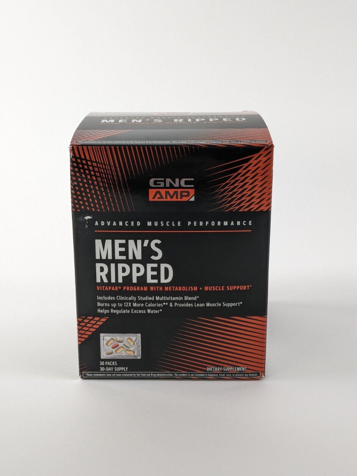 GNC AMP Men's Ripped Vitapak Program Muscle Support - 30 Capsules - $80.00