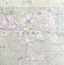 Map Carmel Maine USGS 1982 Topographic Vtg Geological 1:24000 27x22&quot; TOPO12 - £47.07 GBP