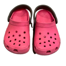 CROCS Pink Classic Clog Sandals Shoes Size C8 C9 Waterproof  Comfort - £10.97 GBP