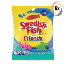 6x Bags Swedish Fish &amp; Friends Assorted Flavor Soft &amp; Chewy Gummy Candy | 5.07oz - £17.62 GBP