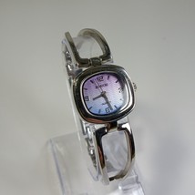 Rumours Split-Bracelet Watch - Purple Square Dial - Silver Tone - Dual-L... - $14.36