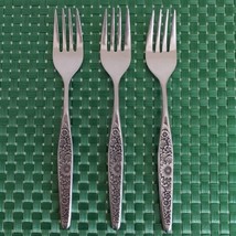 Lot of 3 Interpur JARDINERA Stainless Salad Forks Floral Japan Flowers D... - $13.99