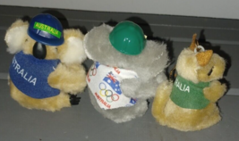 KOALA BEAR Kangaroo I Love Australia Clip On and Keychain Figures Plush Lot - $330.08 MXN