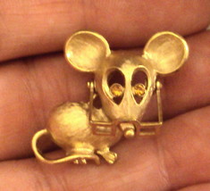 Avon Spectacular Mouse Pin Glasses Move Rhinestone Eyes Figural Brooch V... - $281.30 MXN