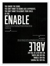 The Partnership for a Drug-Free America Enable 2010 Full-Page Print Magazine Ad - £7.75 GBP