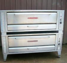 2 BLODGETT 1060 HIGH BTU 120K NATURAL DECK GAS DOUBLE PIZZA OVEN WITH  N... - $7,915.05