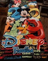 Disney Orlando Resort Mickey Mouse & Friends Beach Towel Jerry Leigh 27x55 2009 - $27.85