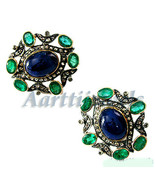 Victorian 1.60ct Rose Cut Diamond Gemstones Wedding Earrings Vintage VTJ EHS - $509.65