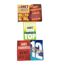 Janet Evanovich Hardback Metro Girl Finger Lickin Fifteen Eleven On Top Twelv X5 - £19.45 GBP