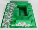 Damaged LEGO 2552px6 Green Raised Baseplate Castle Gray Rock Ramp &amp; Pit ... - $19.99