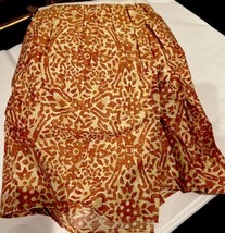 Ralph Lauren San Luca Scroll Queen Bed Skirt 14" Drop Dust Ruffle Terracotta - £31.37 GBP