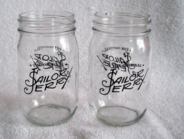 2 New Sailor Jerry Spiced Rum 14 oz mason jar glasses - £22.64 GBP