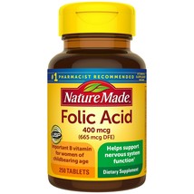 Nature Made Folic Acid 400 mcg (665 mcg DFE) Tablets, 250 Count.+ - $16.82