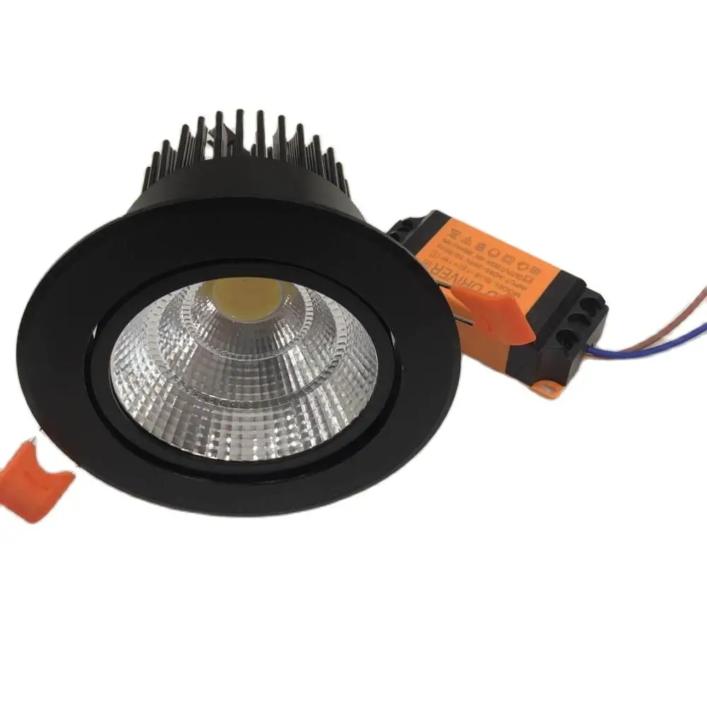 Pack of 1 7-10W Mini Led Recessed Ceiling Spot Light Black Kit for Cree Led 3000 - £133.81 GBP
