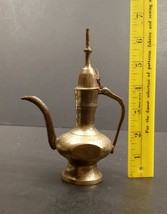 Small Vintage Brass Dallah Teapot Accent Piece – Needs a Hinge Pin - $11.99