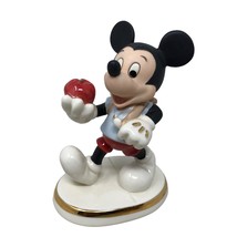 Lenox Disney Off To School Mickey Figurine For All Seasons Collection Apple - £79.55 GBP