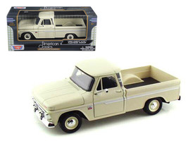 1966 Chevrolet C10 Fleetside Pickup Truck Cream 1/24 Diecast Car Motormax - £29.02 GBP