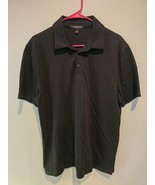 banana republic mens polo collared short sleeve shirt black size large - £10.72 GBP