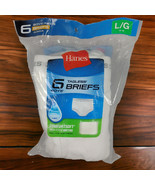 Hanes Boys Briefs Underwear Sz Large 95-120 lbs Pack of 6 Tagless Tighty... - £6.71 GBP