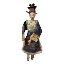 Antique Chinese Handmade Wedding Doll Groom Ceremonial Attire Headdress ... - $187.00