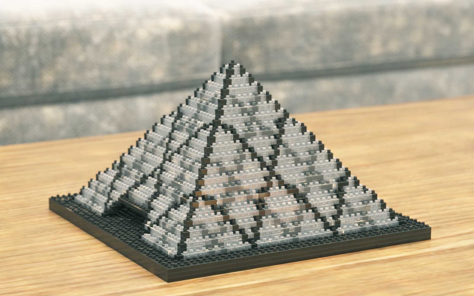 Pyramide De Louvre Sculptures (JEKCA Lego Brick) DIY Kit Item image 4