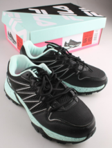 FILA Quadrix Donna Trail Running Scarpe da Trekking Nere E Verde Blu - $19.96
