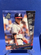 Andruw Jones 1998 Pinnacle Baseball Card # 25 - £11.26 GBP