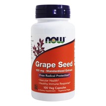 NOW Foods Grape Seed Anti-Oxidant 100 mg., 100 Vegetarian Capsules - $15.29