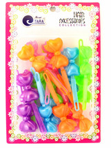TARA GIRLS ASSORTED COLOR SELF HNGE BOW HAIR BARRETTES - 18 PCS. (08546) - $7.99