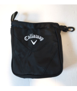 Callaway Golf Rangefinder Case Soft Pouch 7x7x2 Ball Tee Black Zip Bag W... - $16.62