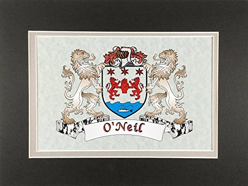 ONeil Irish Coat of Arms Print - Frameable 9&quot; x 12&quot; - $24.00