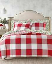 CHARTER CLUB Red Check Flannel Comforter Set, Full/Queen - £196.58 GBP