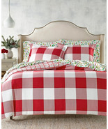 CHARTER CLUB Red Check Flannel Comforter Set, Full/Queen - £195.45 GBP