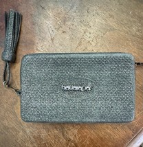 Havaianas Rubber Zipper Pouch Clutch Metallic Necessaire Black Metalic - $18.00