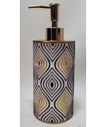 Godichef Soap Dispenser Gold &amp; Black Comtemporary Wave - $27.15 CAD