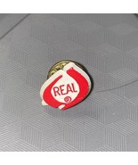 Real Dairy Milk Cheese Plastic Lapel Hat Pin Pre Owned Red And White Vtg... - $18.50 CAD
