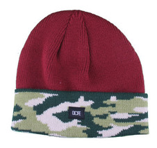 Dope Couture Maroon Red Camo Beanie - $18.70