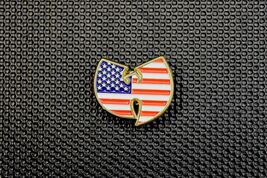 Wu-Tang USA Flag Enamel Pin Lapel Tao Of Wu Tang Badge RZA Old Glory Ame... - $10.50