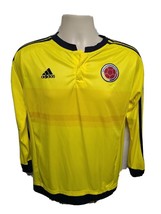 Adidas Federacion Colombiana De Futbol Adult Small Yellow Long Sleeve Jersey - £19.73 GBP