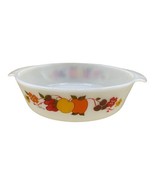 Vintage Anchor Hocking 2 Quart Round Casserole Dish Hildi Fruit Flower D... - $338.51 MXN