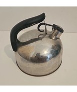 Vintage Paul Revere Tea Kettle Copper Bottom Stainless Steel Whistling 1qt - $18.76