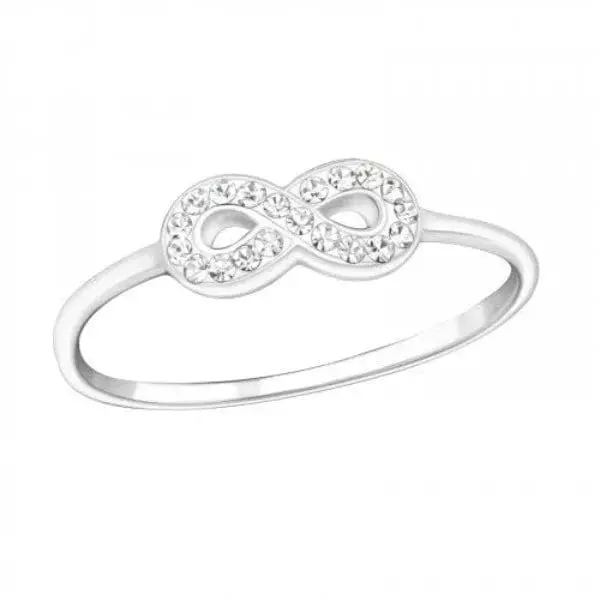 Elegant Sterling Silver Infinity Ring - Timeless Design in Sizes 6, 7, 8... - £48.99 GBP