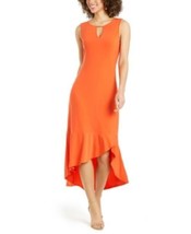 MSRP $100 Thalia Sodi Flounce-Hem Maxi Dress Orange Size Small - £15.78 GBP